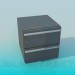 3d model Bedside table with 2 drawers - preview