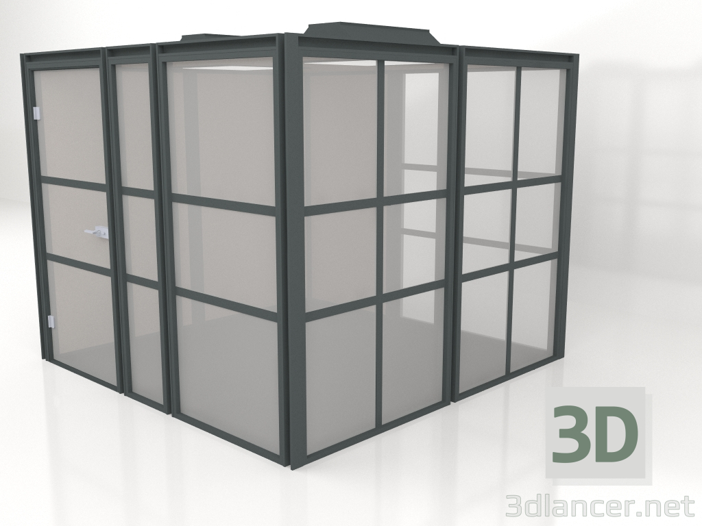 3D modeli Ofis kabini Hako Meeting XL HK03 (2762x2725) - önizleme