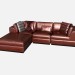 modello 3D Arte chiamato angolo in pelle divano stile In deco leoncavallo - anteprima