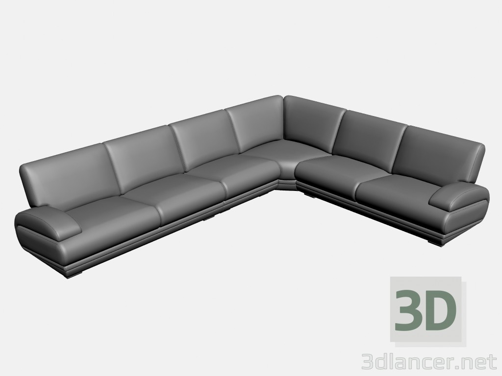3d модель Кутовий диван Plimut (варіант 1) – превью