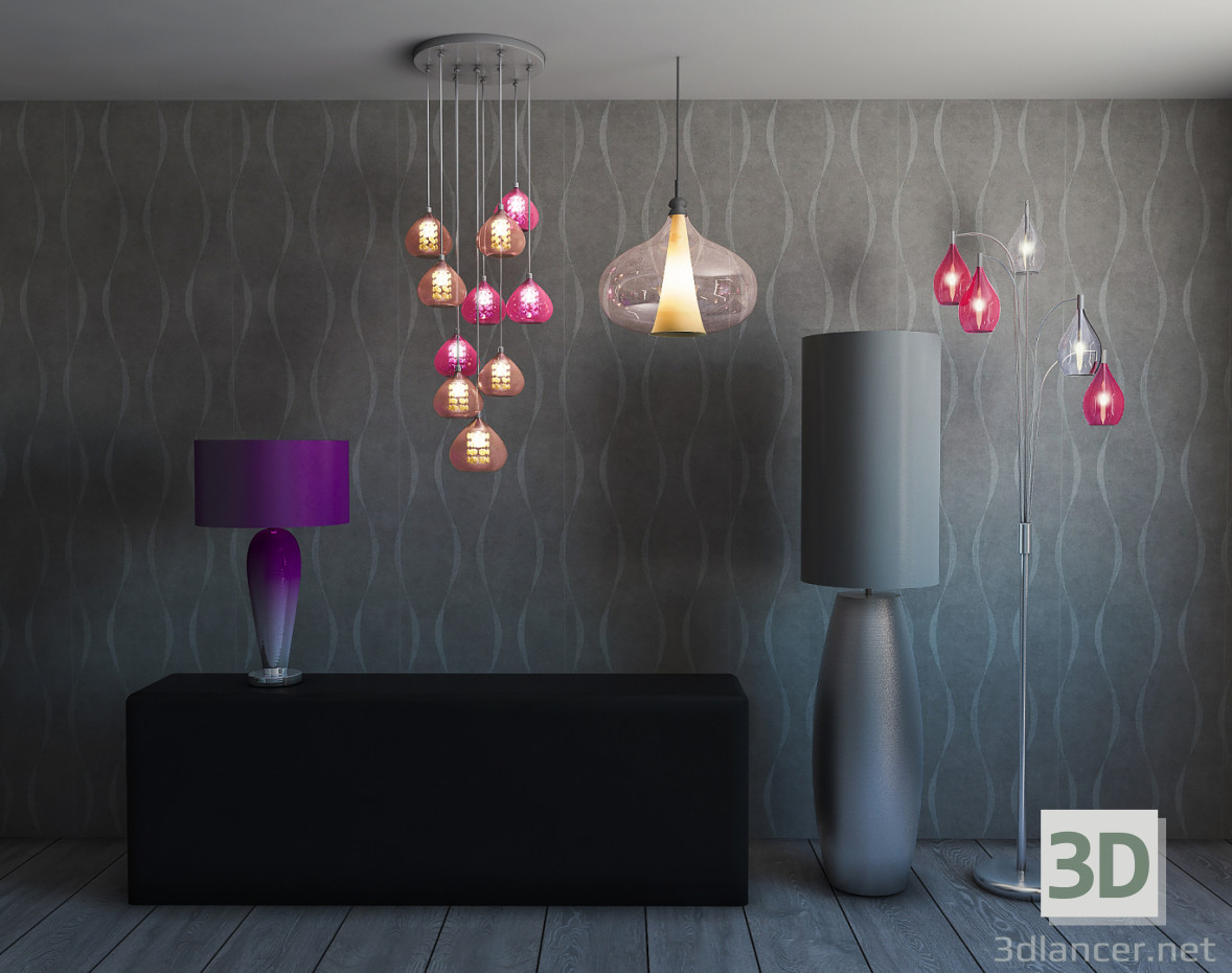 3d model Lamps, floor lamps - preview
