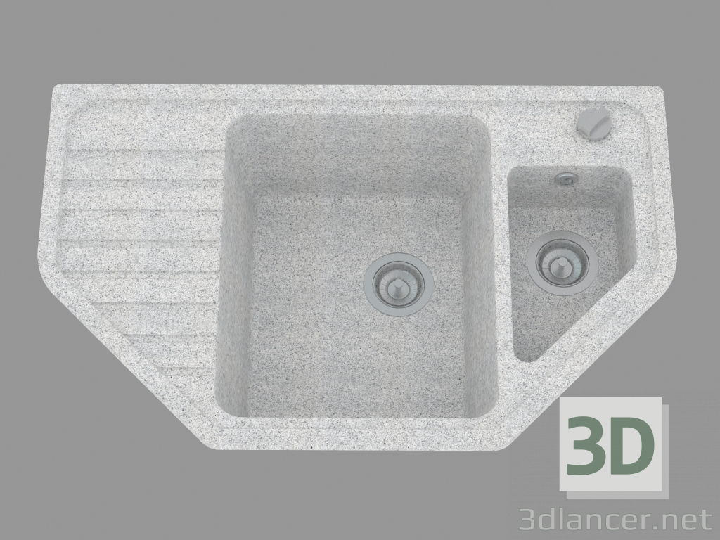 modello 3D lavandino della cucina Reflex (ZUX 761A) - anteprima