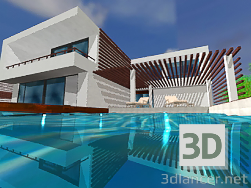 3D modeli Casa Hogar 2 katlı. - önizleme
