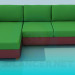 Modelo 3d Sofá em duas cores - preview