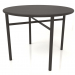 modèle 3D Table à manger (extrémité arrondie) (option 1, D=1000x750, bois brun foncé) - preview