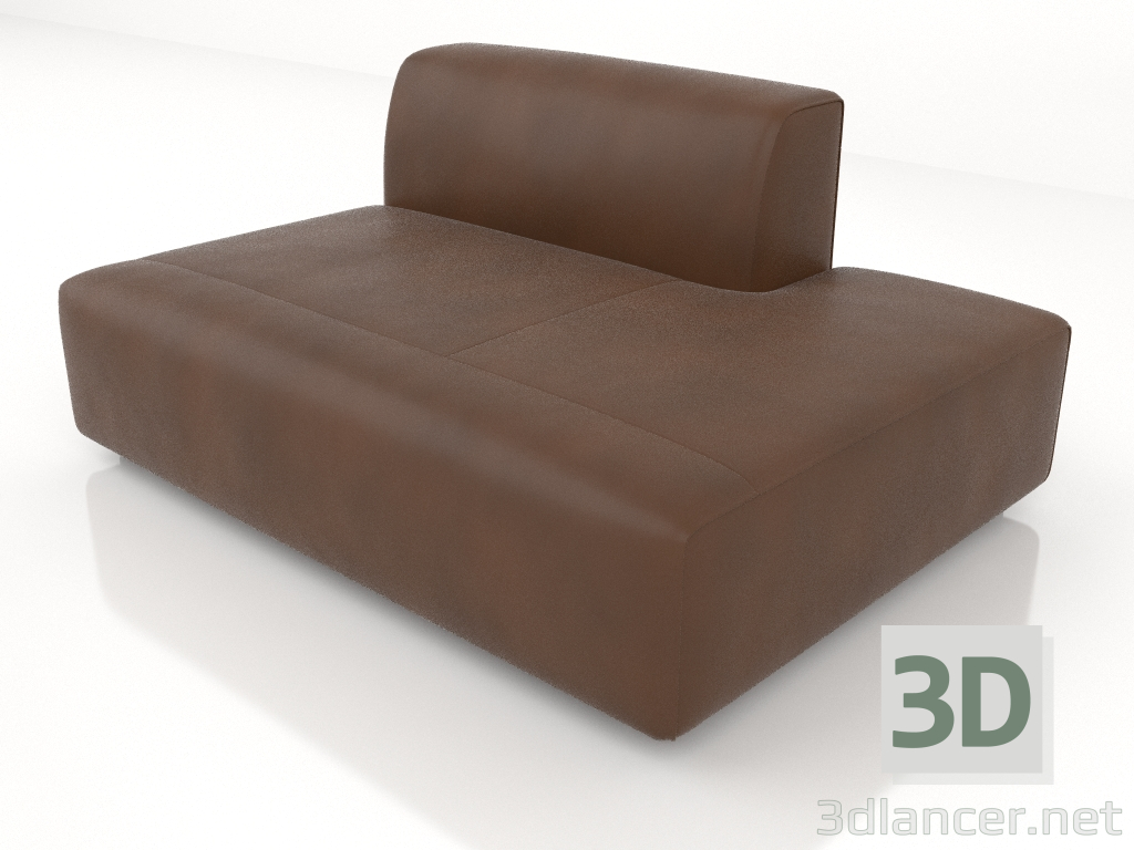 3D Modell Sofamodul 153 einzeln nach links ausziehbar - Vorschau