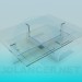 3d model Glass coffe table - preview