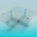 modèle 3D Table à café verre - preview