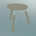 3d model Norm stool (NA3, W 49xH 46cm, White powder coated, Natural oiled oak) - preview