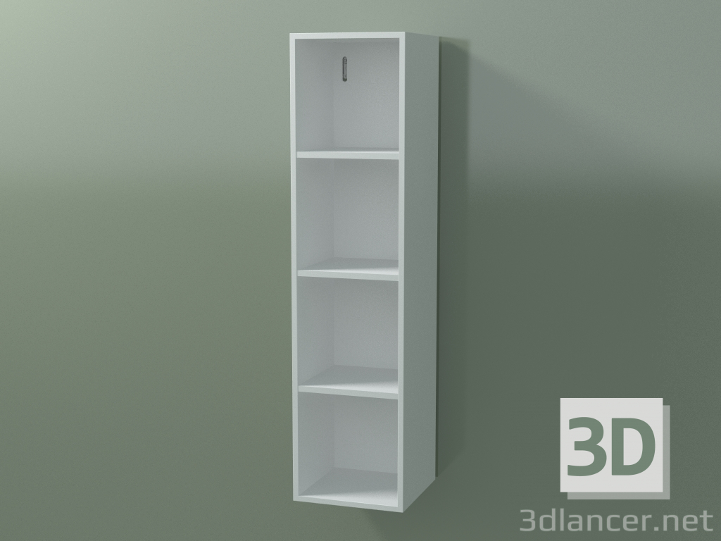 3d model Armario alto de pared (8DUACC01, Glacier White C01, L 24, P 24, H 96 cm) - vista previa