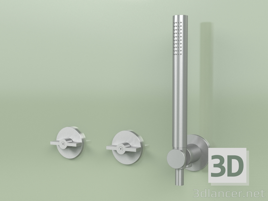 3D Modell Hydro-progressiver Wannen-/Brausenmischer mit Handbrause (19 68, AS) - Vorschau