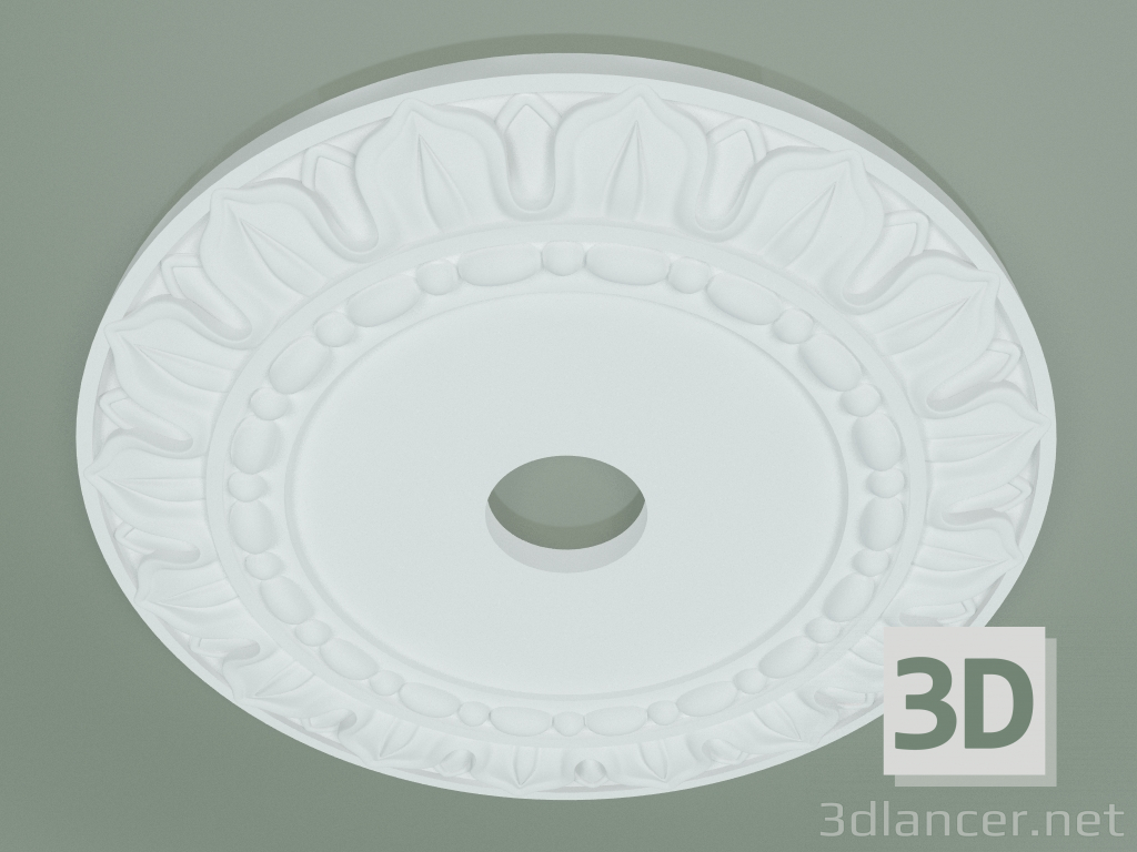 3D Modell Rosette mit Ornament RW043 - Vorschau