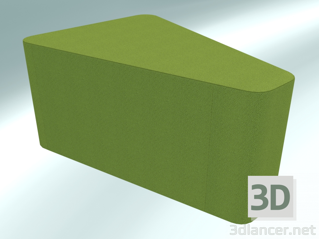 3D Modell Armlehne gepolsterter Hocker 30 Grad (P1) - Vorschau