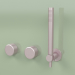 3d model Wall-mounted set of 2 hydro-progressive mixers with hand shower (16 68, OR) - preview