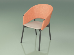 Cadeira confortável 022 (fumaça de metal, laranja, toupeira de resina de poliuretano)