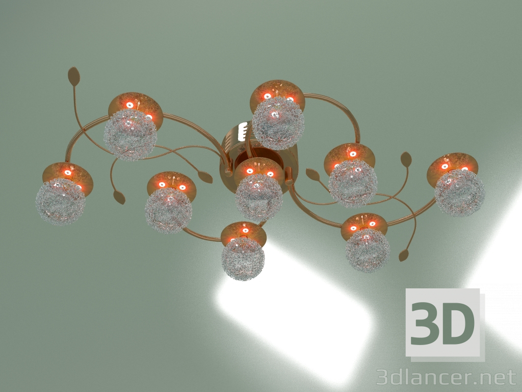 3d model Ceiling chandelier 4800-9 (red) - preview