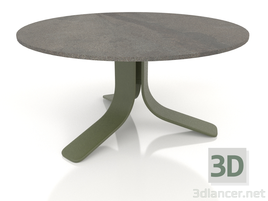 modello 3D Tavolino Ø80 (Verde oliva, DEKTON Radium) - anteprima