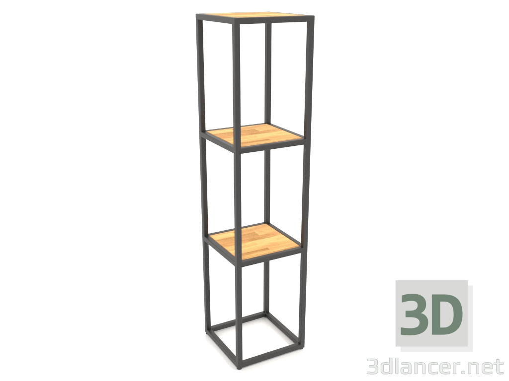 3D Modell Quadratisches Regal (HOLZ, 30x30x128) - Vorschau