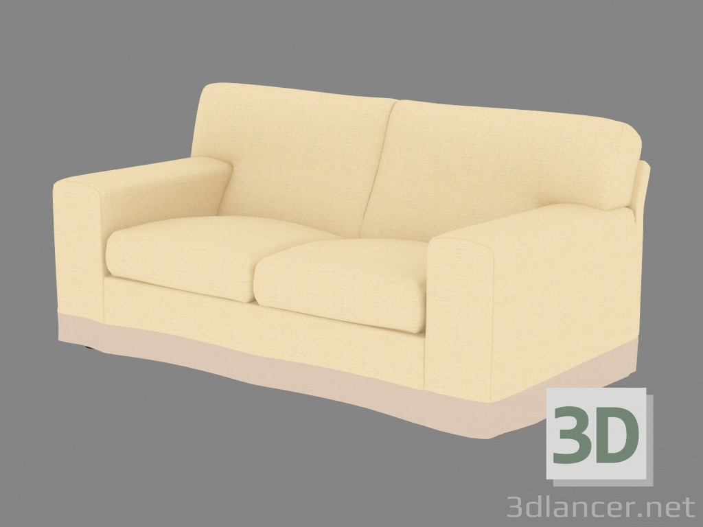 3D modeli Çift Kişilik Yatak olan koltuk - önizleme