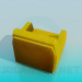modèle 3D Chaise couleur moutarde - preview