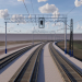 Ferrocarril de tres vías, parada Butaki 3D modelo Compro - render