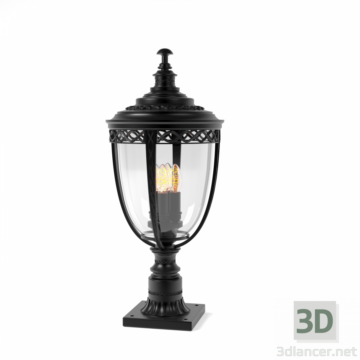 modello 3D Lampada Inglese - anteprima