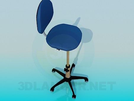 3D Modell Stuhl mit steigenden fixe leg - Vorschau