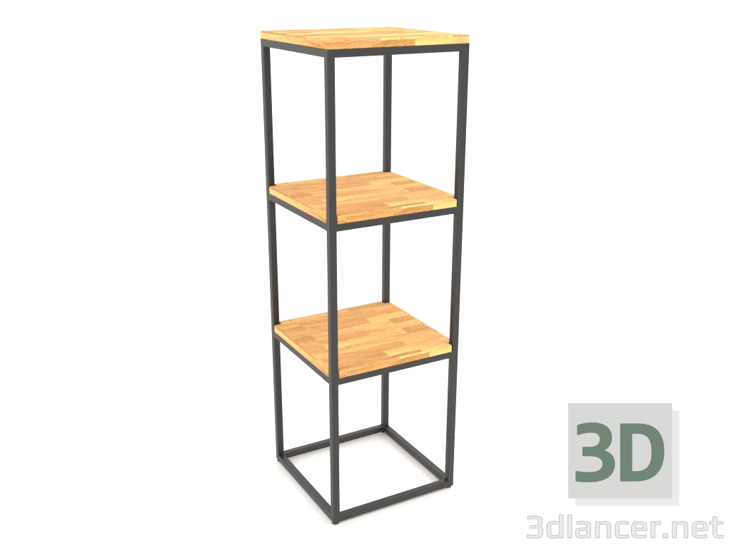 3D Modell Quadratisches Regal (HOLZBODEN, 40x40x128) - Vorschau