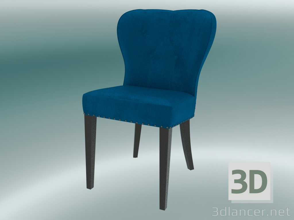3D Modell Stuhl Catherine (Blau) - Vorschau