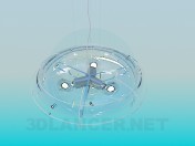 Glass chandelier in the style of minimalism