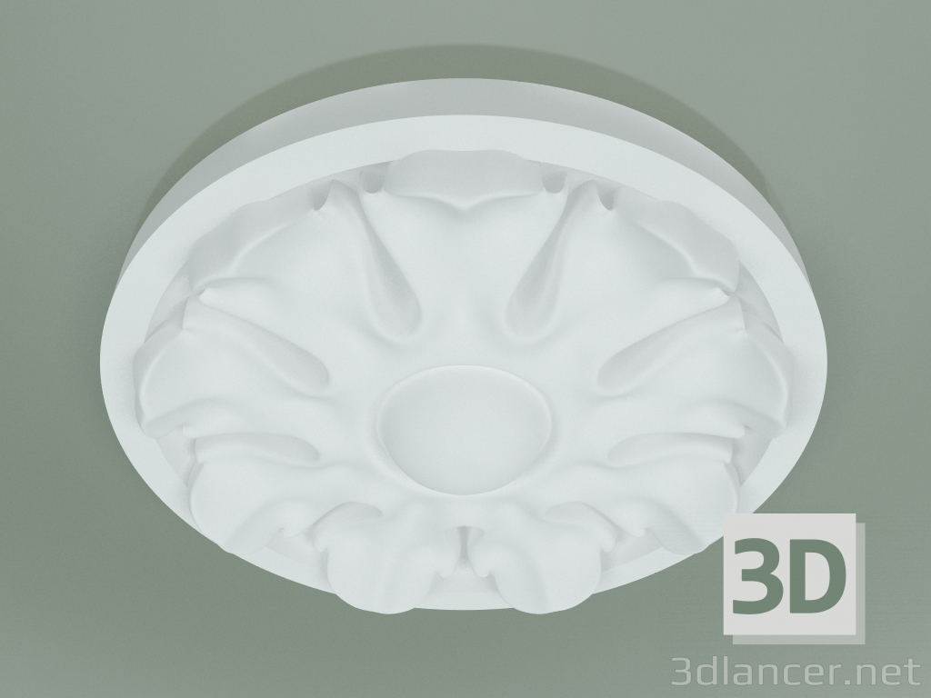 3D modeli Süslü rozet RW047 - önizleme