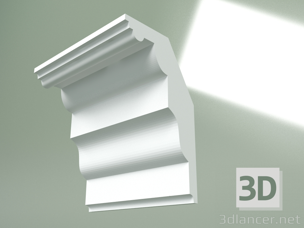 modello 3D Cornicione in gesso (zoccolo a soffitto) KT393-1 - anteprima