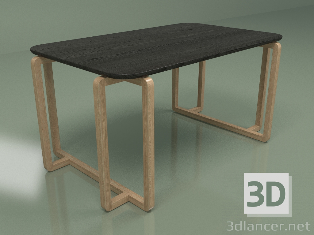 modèle 3D Table à manger Diox (frêne noir-frêne naturel) - preview