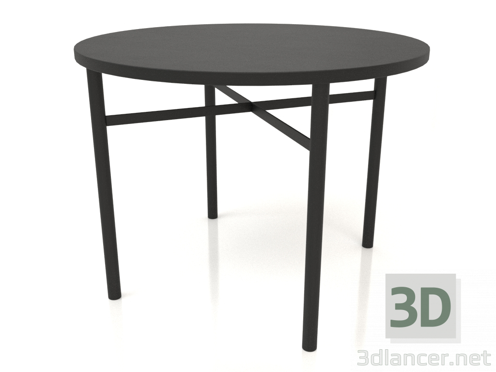 3d model Mesa de comedor (extremo recto) (opción 1, D=1000x750, madera negra) - vista previa