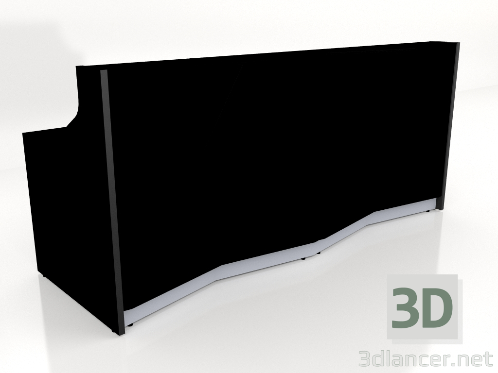 modèle 3D Banque d'accueil Alpa ALP06 (2456x946) - preview