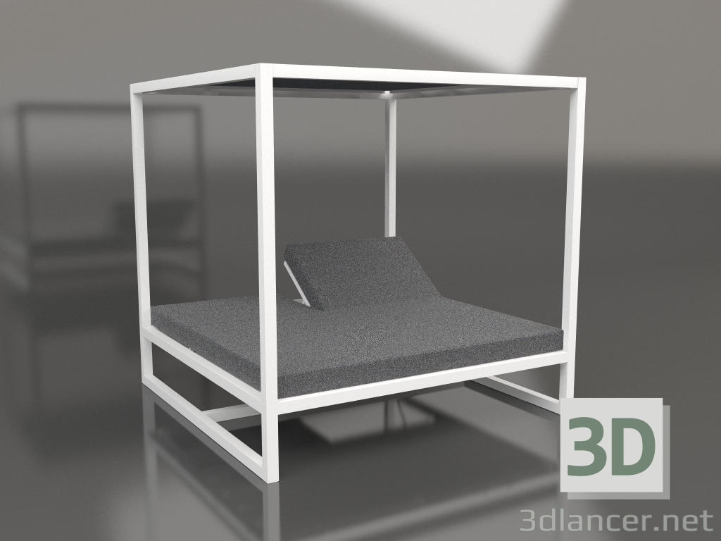 Modelo 3d Contrato de sofá elevado (branco) - preview