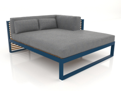 Sofá modular XL, seção 2 direita, madeira artificial (azul cinza)