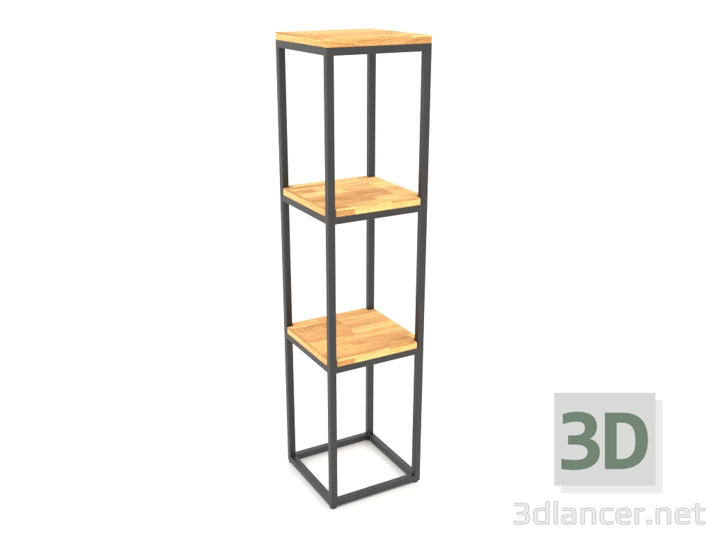 modello 3D Rastrelliera quadrata (PAVIMENTO IN LEGNO, 30x30x128) - anteprima