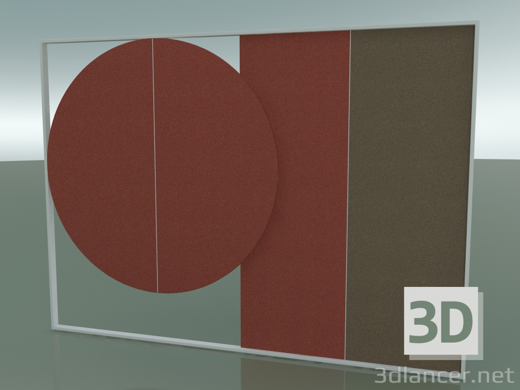 3d модель Окремо стоїть велика кругла + прямокутна панель 5106 (V12) – превью