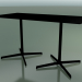 3d model Rectangular table with a double base 5544 (H 72.5 - 69x139 cm, Black, V39) - preview