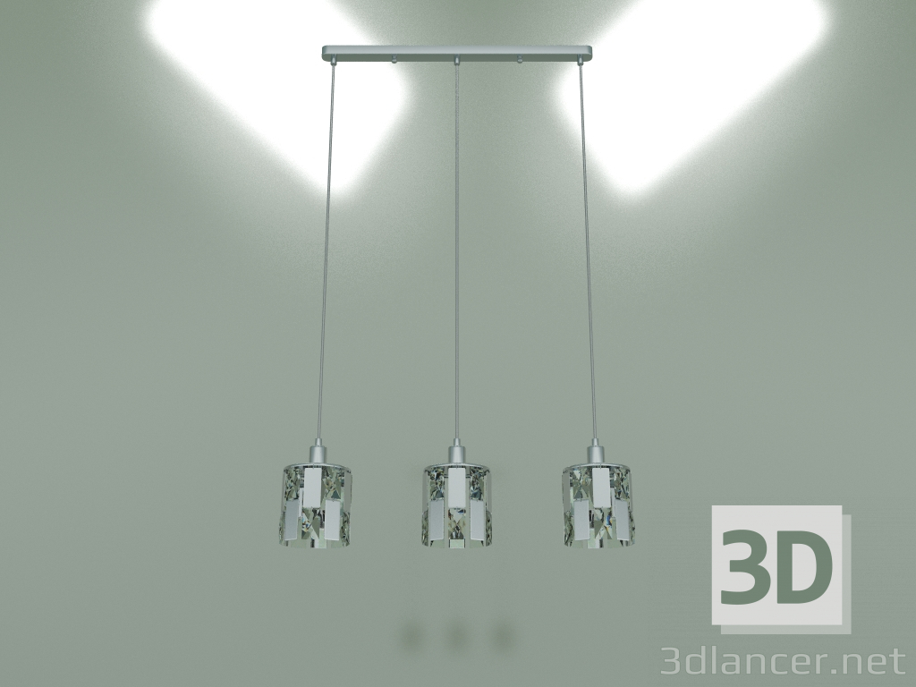 modello 3D Lampada a sospensione 50101-3 (cromo) - anteprima