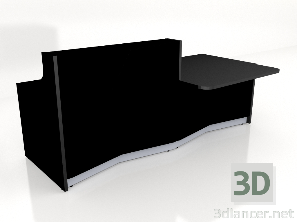 3D modeli Resepsiyon masası Alpa ALP21L (2456x1200) - önizleme