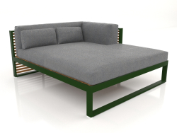 XL modular sofa, section 2 right, artificial wood (Bottle green)