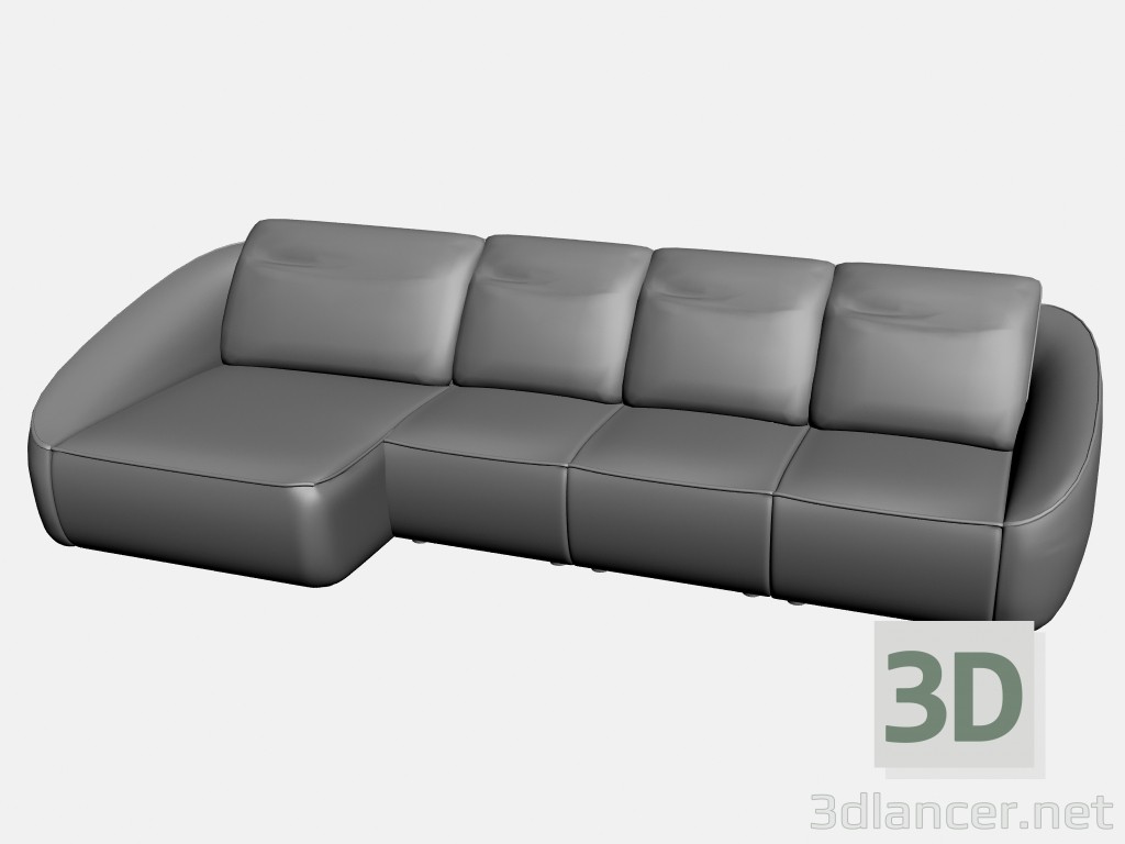 3 डी मॉडल सोफा रिम (विकल्प 1) - पूर्वावलोकन