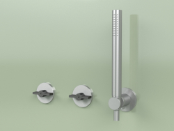 Mezclador hidro-progresivo para bañera y ducha con teleducha (19 68, AS-ON)