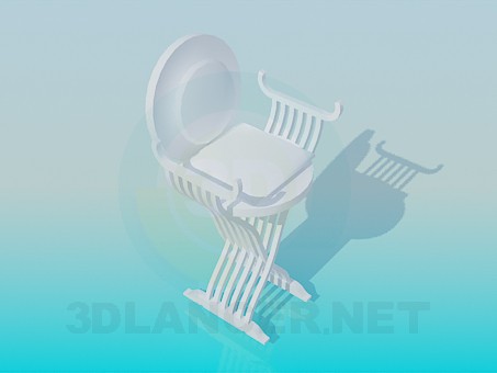 3d model High chair with round headboard - preview