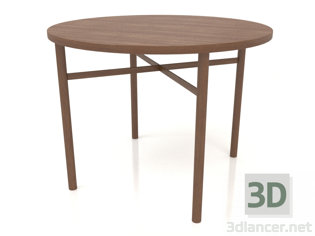 3D modeli Yemek masası (düz uç) (seçenek 1, D=1000x750, ahşap kahverengi ışık) - önizleme