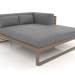 3d model XL modular sofa, section 2 right, artificial wood (Bronze) - preview