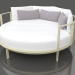 3 डी मॉडल विश्राम के लिए गोल बिस्तर (सोना) - पूर्वावलोकन
