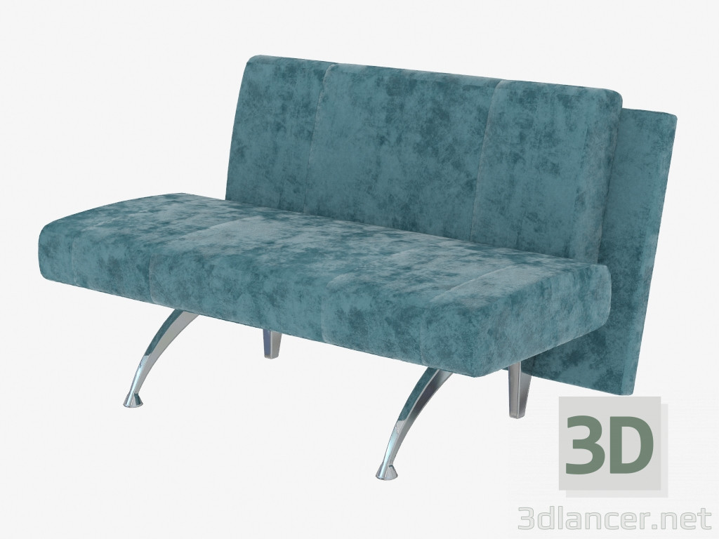 modèle 3D Sofa moderne double - preview